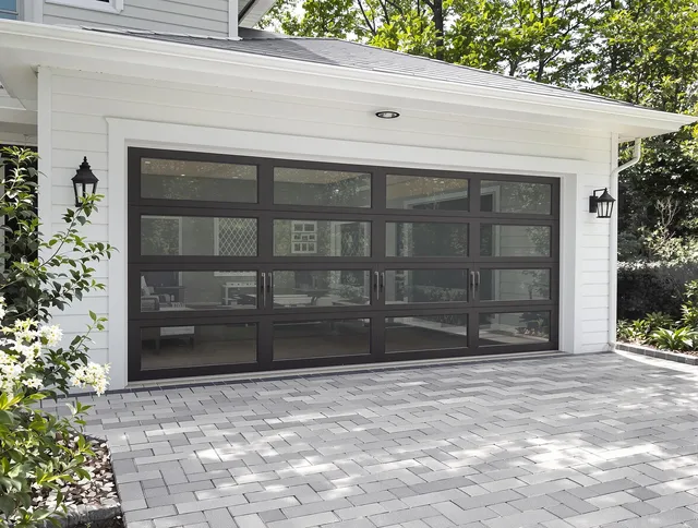 Cimarron Hills Garage Door Repair design specialist presenting custom garage door options to Cimarron Hills homeowner