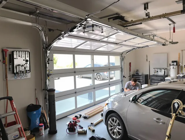 Garage door noise reduction service by Cimarron Hills Garage Door Repair in Cimarron Hills